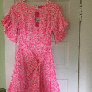 NWT Lilly Pulitzer Darlah Stretch Dress Size 00 Havana Pink